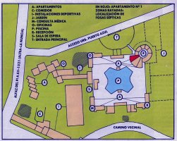 Plano del complejo clínico Torres de San Luís Plano del complejo clínico Torres de San Luís