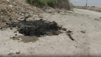 Lugar donde apareció el torso quemado y la maleta en el que fue transportado Lugar donde apareció el torso quemado y la maleta en el que fue transportado